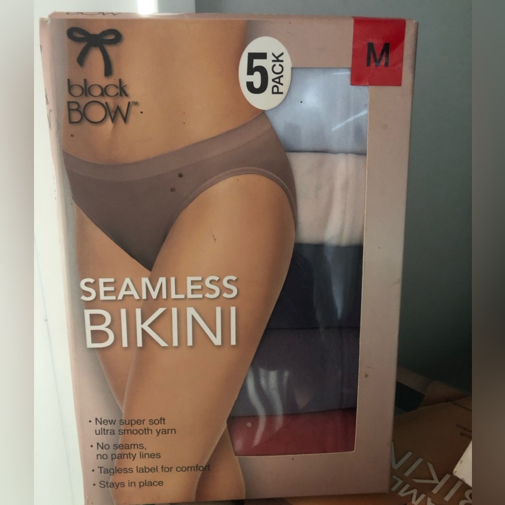 Black Bow‎ Seamless Bikini 5-Pack
